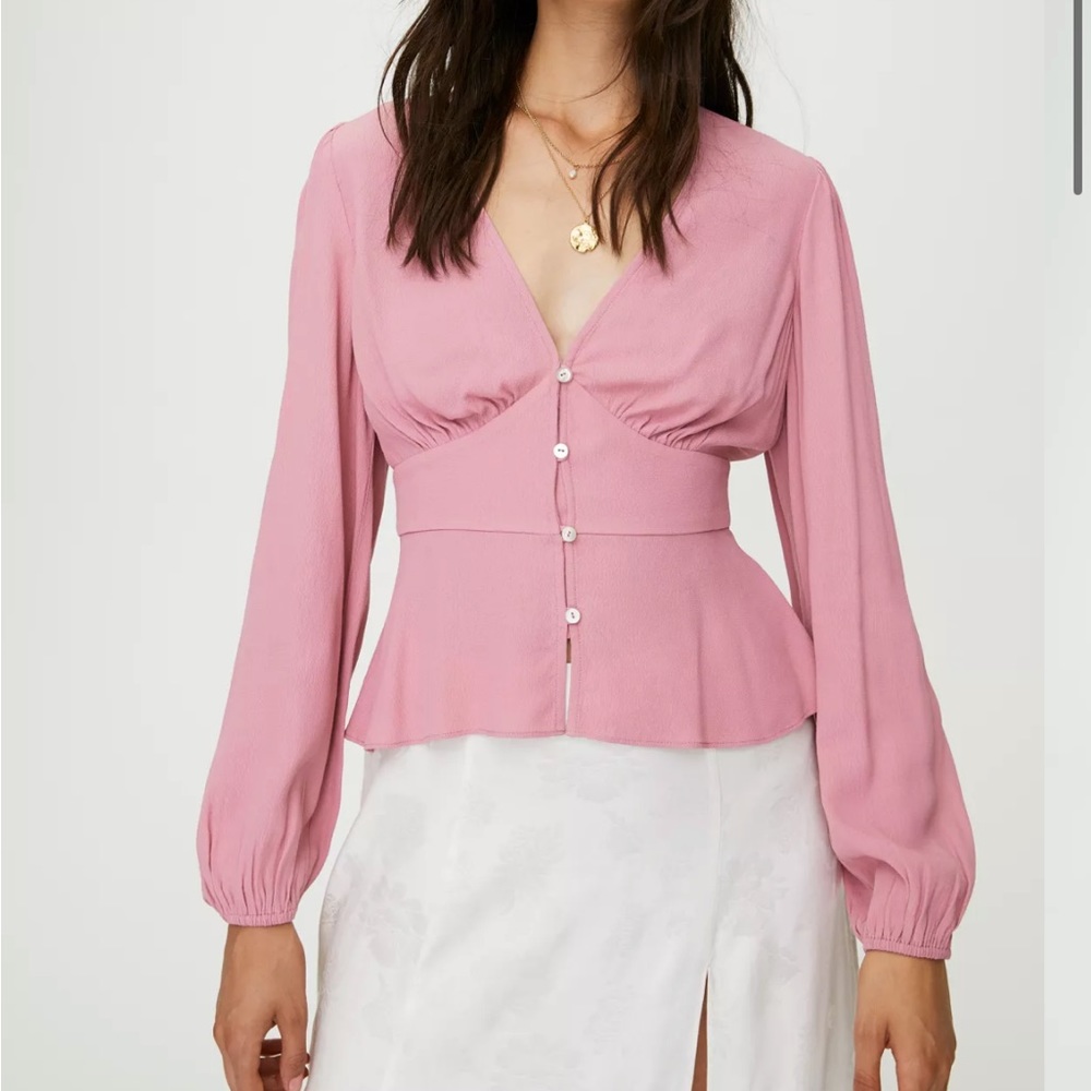 Wilfred New Prairie Blouse long sleeve button up top